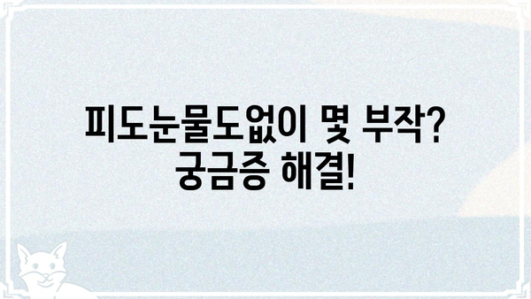 피도눈물도없이 몇 부작? 드라마 정보 완벽 정리 | 회차, 줄거리, 인물