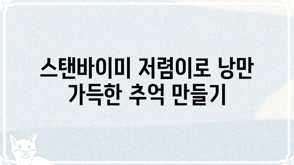 스탠바이미 저렴이 추천 | 가성비 끝판왕, 착한 가격에 즐기는 감동