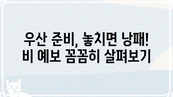 조관우 비가 오려나? | 날씨, 비 예보, 우산 준비 팁