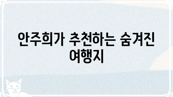 세상을 여는 아침 안주희와 함께 떠나는 여행 | 안주희, 여행, 추천, 여행지, 팁