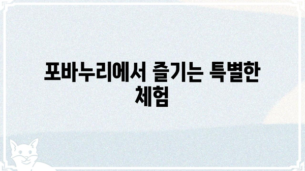 포바누리, 숨겨진 매력을 찾아 떠나는 여행 | 포바누리 여행, 가볼 만한 곳, 꿀팁