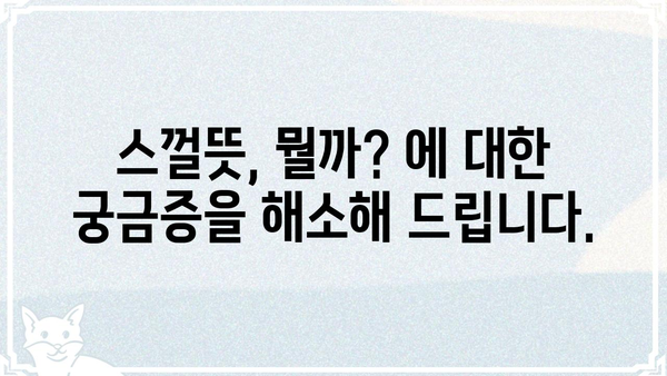 스껄뜻, 뭘까? | 뜻, 유래, 사용 예시, 재미있는 이야기