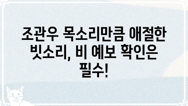 조관우 비가 오려나? | 날씨, 비 예보, 우산 준비 팁
