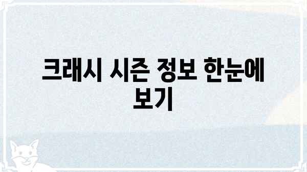 크래시 몇 부작? 궁금증 해결! 크래시 시즌 정보 총정리 | 크래시, 시즌, 에피소드, 방송, 정보