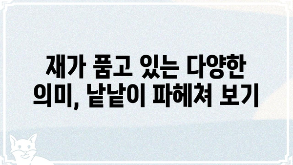 재가 뜻, 제대로 알아보기| 재산 상속, 재혼, 재발, 재해 등 | 뜻풀이, 용례, 관련 정보
