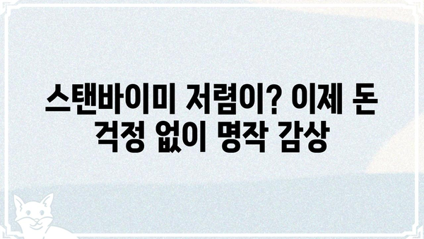 스탠바이미 저렴이 추천 | 가성비 끝판왕, 착한 가격에 즐기는 감동