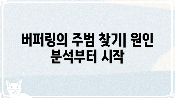 "치지직" 버퍼링 해결 가이드| 원인 분석부터 해결 방법까지 | 인터넷, 네트워크, 속도 저하, 문제 해결